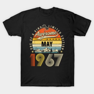 Awesome Since May 1967 Vintage 56th Birthday T-Shirt